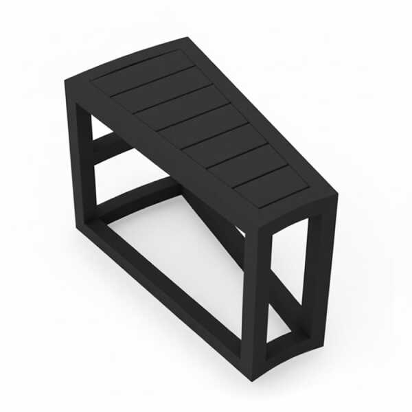 OUTDOOR FURNITURE SET 7 PIECES (4 CURVED TWO SEATERS/ 1 ROUND COFFEE TABLE/1 TRIANGULAR SIDE TABLE) | KM1344 - Image 