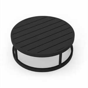 OUTDOOR FURNITURE SET 7 PIECES (4 CURVED TWO SEATERS/ 1 ROUND COFFEE TABLE/1 TRIANGULAR SIDE TABLE) | KM1344 - Image 