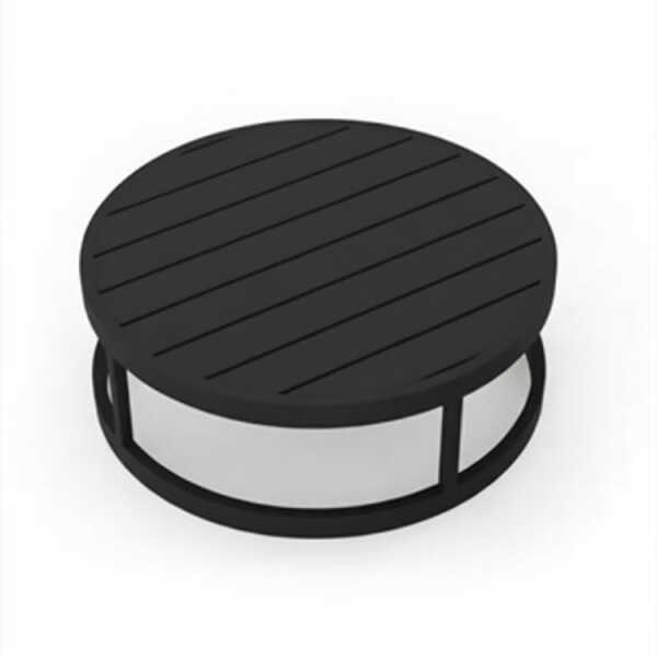 OUTDOOR FURNITURE SET 7 PIECES (4 CURVED TWO SEATERS/ 1 ROUND COFFEE TABLE/1 TRIANGULAR SIDE TABLE) | KM1344 - Image 