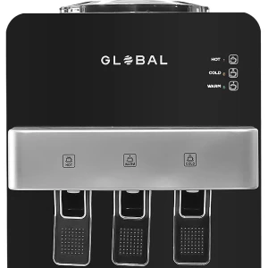 GLOBAL COUNTERTOP TOP LOAD WATER DISPENSER BLACK/SILVER | L0506001 - Image 