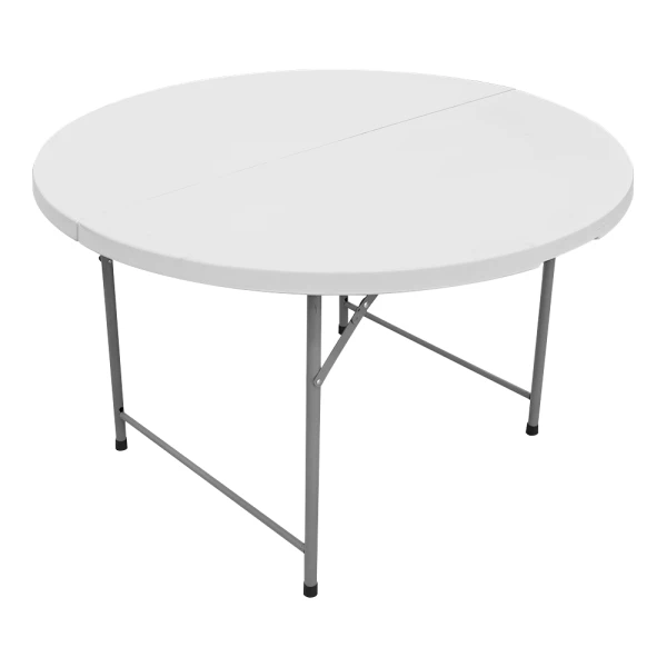 PLASTIC WHITE ROUND FOLDABLE TABLE | LT-R122 - Image 