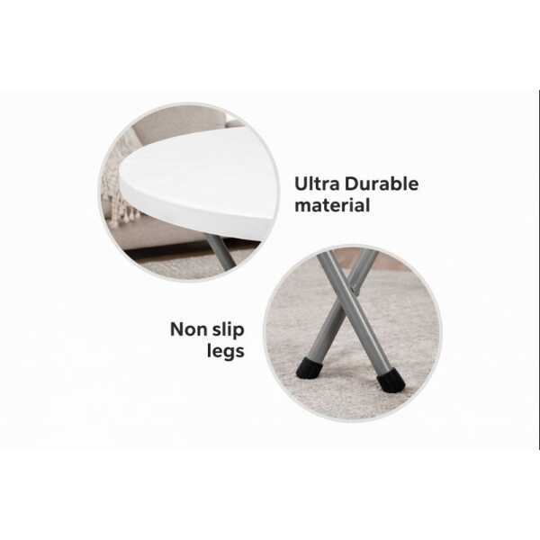 PLASTIC WHITE ROUND FOLDABLE TABLE | LT-R60 - Image 