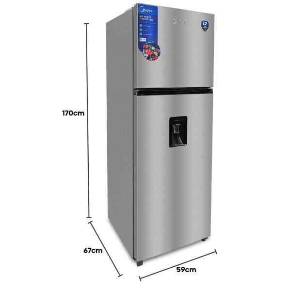 MIDEA 12 CU.FT REFRIGERATOR W/ WATERDISPENSER INVERTER | MDRT489MTG46 - Image 