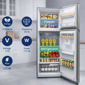 MIDEA 12 CU.FT REFRIGERATOR W/ WATERDISPENSER INVERTER | MDRT489MTG46 - Image 