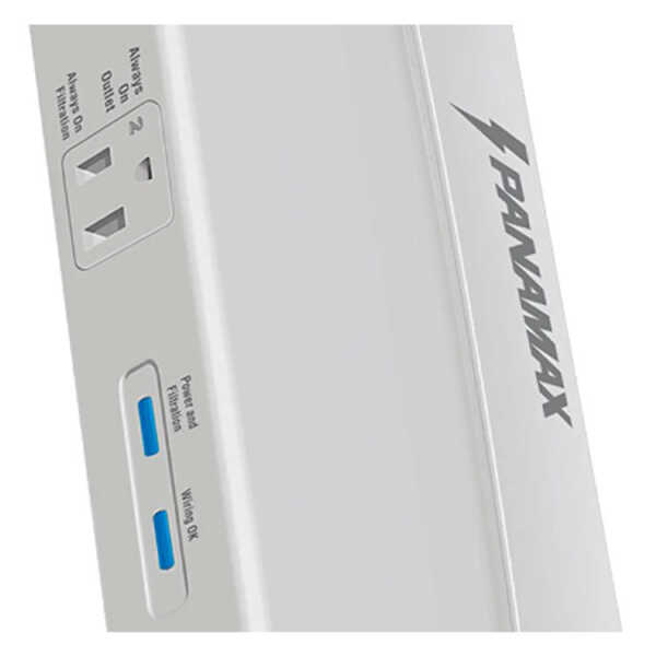 PANAMAX MAX FLAT PANEL 300 - 2 OUTLET SURGE PROTECTOR/POWER FILTER W/CABLE/SAT SIGNAL PROTECTION | MFP300 - Image 