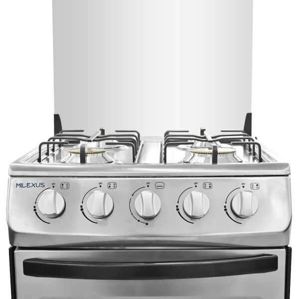 MILEXUS 4 BURNERS 20″ GAS RANGE STAINLES STEEL | MLEG4Q900INOXAJGNI - Image 