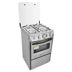 MILEXUS 4 BURNERS 20″ GAS RANGE STAINLES STEEL | MLEG4Q900INOXAJGNI - Image 
