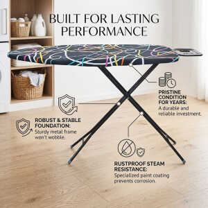 LOTUS HOME COLLECTION IRONING BOARD 48X18" ASSORTED COLORS | NS-336452 - Image 