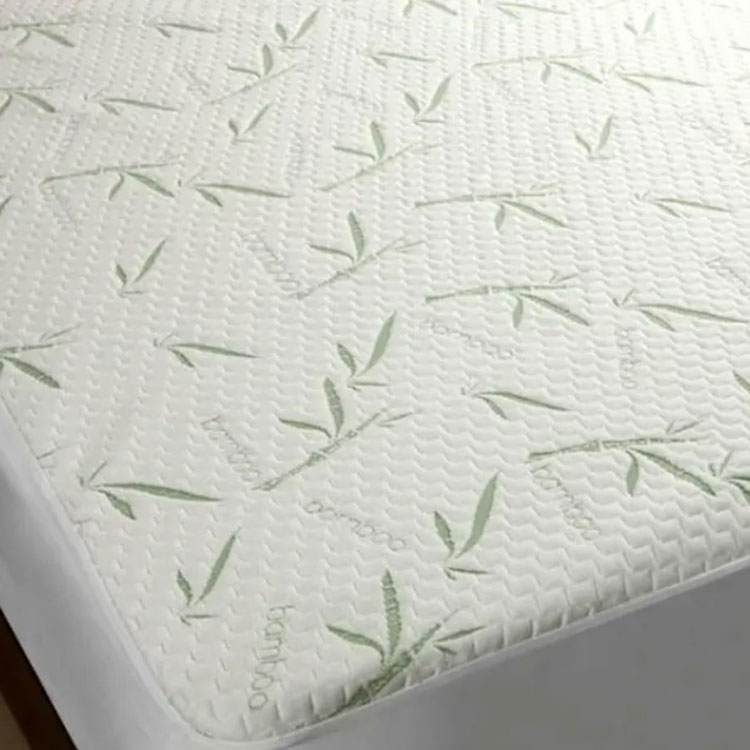 Close-up of Scarlett Classics bamboo mattress protector fabric.
