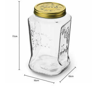SARINA GLASS JAR SET 3PCS | S-805 - Image 