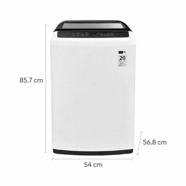 SAMSUNG 9KG TOP LOAD WASHER WITH IMPELLER WHITE | WA90CG4240BW - Image 