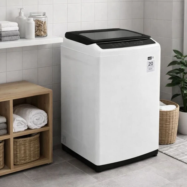 SAMSUNG 9KG TOP LOAD WASHER WITH IMPELLER WHITE | WA90CG4240BW - Image 