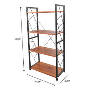 PRIMO 4-TIERS BOOKSHELF STORAGE RACK | WBL07S4 - Image 