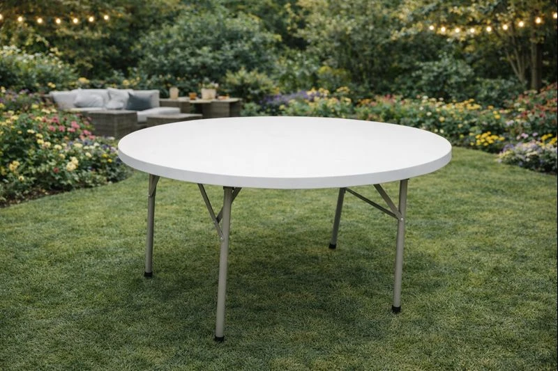 Lightweight White Plastic Party Table