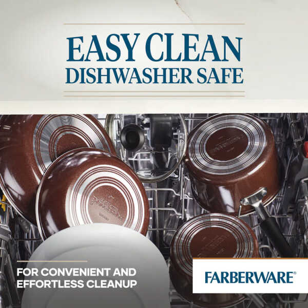FARBERWARE 14-PIECE COOKWARE SET, CERAMIC NON-STICK | 10629 - Image 