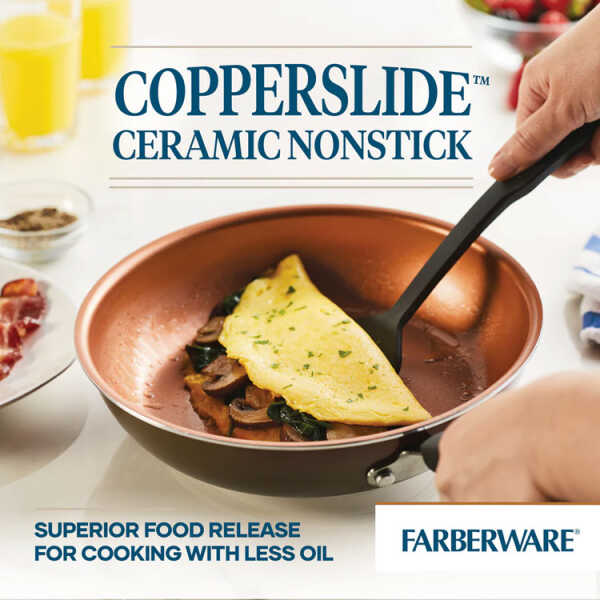 FARBERWARE 14-PIECE COOKWARE SET, CERAMIC NON-STICK | 10629 - Image 