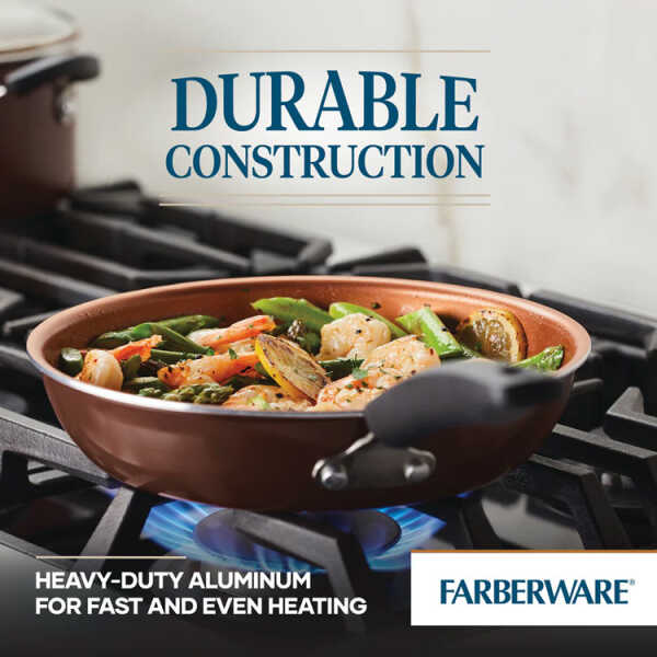 FARBERWARE 14-PIECE COOKWARE SET, CERAMIC NON-STICK | 10629 - Image 
