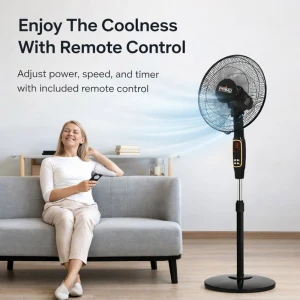 PRIMO 18" PEDESTAL FAN W/ REMOTE CONTROL | 18RSP - Image 