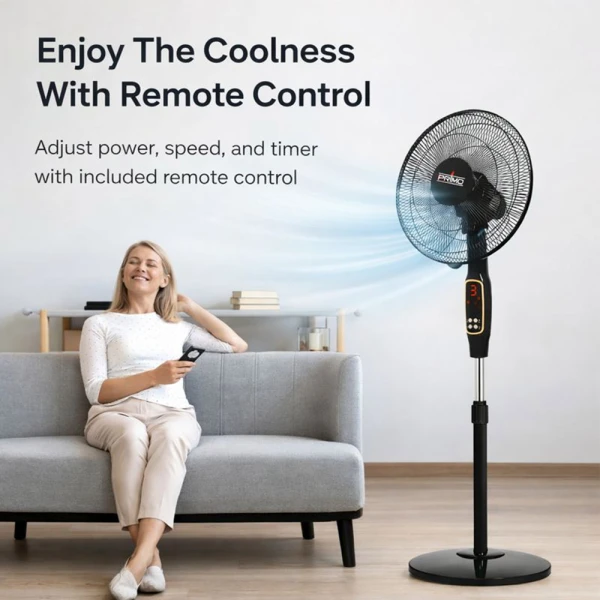 PRIMO 18" PEDESTAL FAN W/ REMOTE CONTROL | 18RSP - Image 