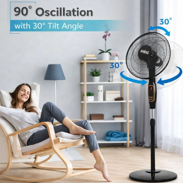 PRIMO 18" PEDESTAL FAN W/ REMOTE CONTROL | 18RSP - Image 