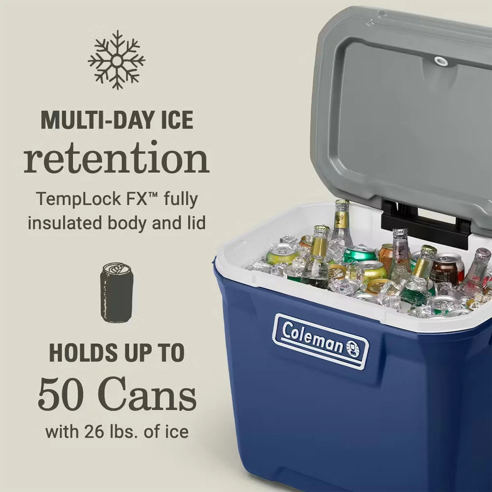 COLEMAN 65QT WHEELED COOLER NAVY | 2179155 - Image