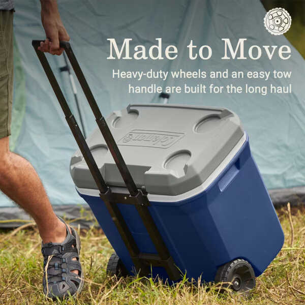 COLEMAN 65QT WHEELED COOLER NAVY | 2179155 - Image 