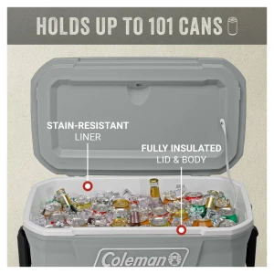COLEMAN 62QT WHEELED COOL BOX, GREY | 3000006487 - Image 