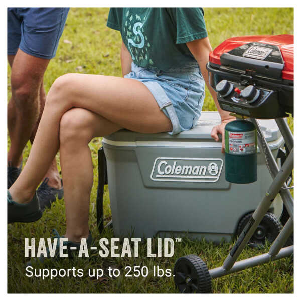 COLEMAN 62QT WHEELED COOL BOX, GREY | 3000006487 - Image 