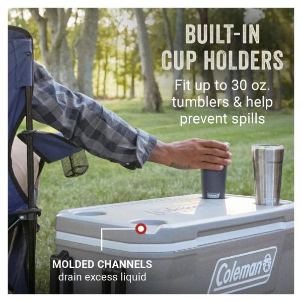 COLEMAN 62QT WHEELED COOL BOX, GREY | 3000006487 - Image 