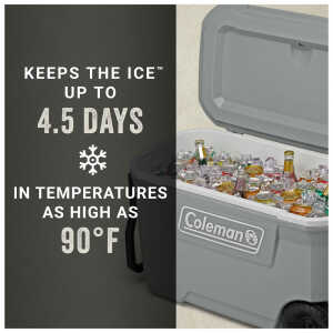 COLEMAN 62QT WHEELED COOL BOX, GREY | 3000006487 - Image 