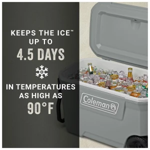 COLEMAN 62QT WHEELED COOL BOX, GREY | 3000006487 - Image 