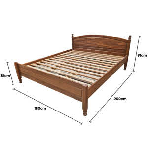 AMANTA KING SIZE WOODEN BED 180X200 BLACK KABBES | AMANTA180X200 - Image 