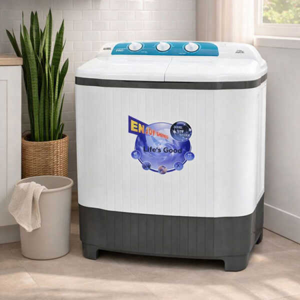 AXXEL 5KG SEMI-AUTOMATIC TWIN TUB WASHING MACHINE 110V WHITE | AWM500 - Image 