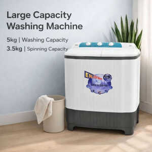 AXXEL 5KG SEMI-AUTOMATIC TWIN TUB WASHING MACHINE 110V WHITE | AWM500 - Image 