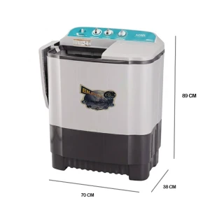 AXXEL 7.2KG SEMI-AUTOMATIC TWIN TUB WASHING MACHINE 110V WHITE | AWM720 - Image 