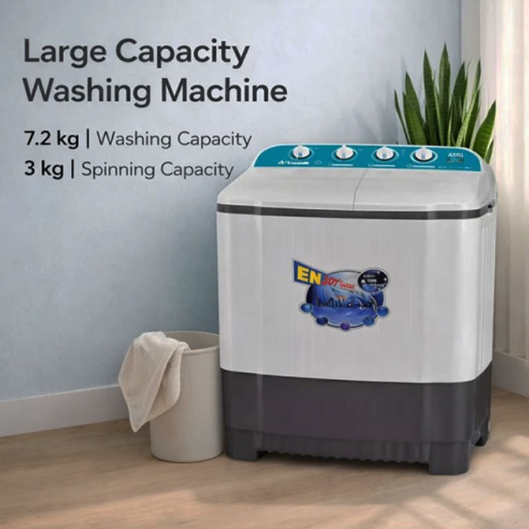 Large capacity AXXEL 7.2kg twin tub washing machine
