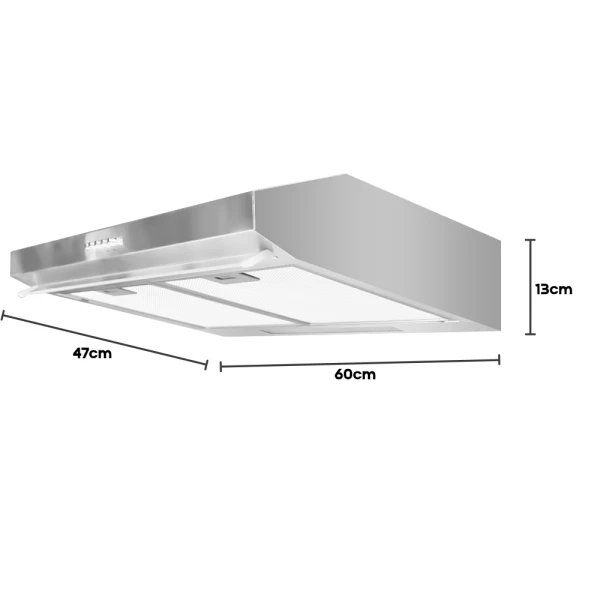 BERKLAYS 60 CM RANGE HOOD STAINLESS STEEL | BH60.16 - Image 