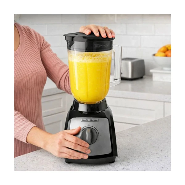 BLACK & DECKER 2 SPEED 1.5L PLASTIC JAR BLACK BLENDER | BLBD202PB - Image 