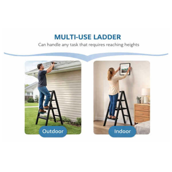 THREE (3) STEPS BLACK LADDER | C15ML3 - Image 