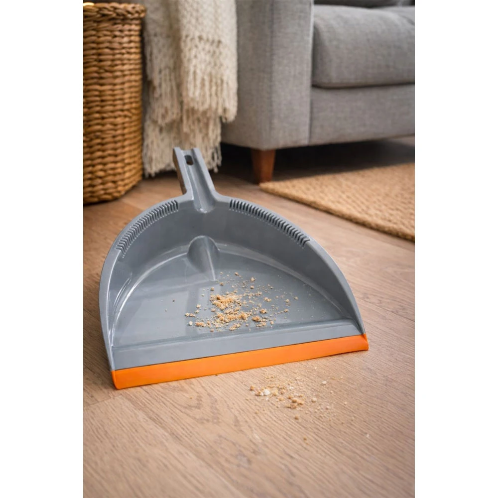 BASICS DUST PAN W/ SMALL BROOM GRAY | DBT-65037 - Image