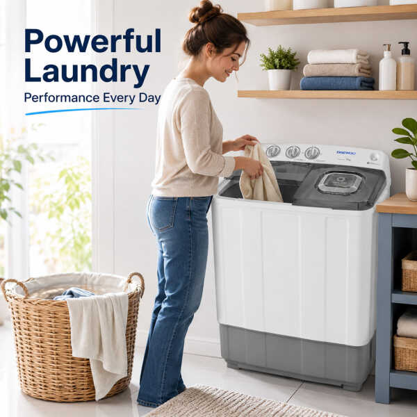 DAEWOO 7KG TWIN TUB WASHING MACHINE | DWM700 - Image 