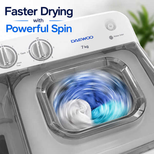 DAEWOO 7KG TWIN TUB WASHING MACHINE | DWM700 - Image 