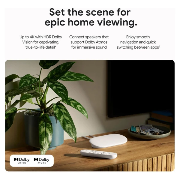 GOOGLE TV STREAMER 4K W/REMOTE | GRS6B - Image 