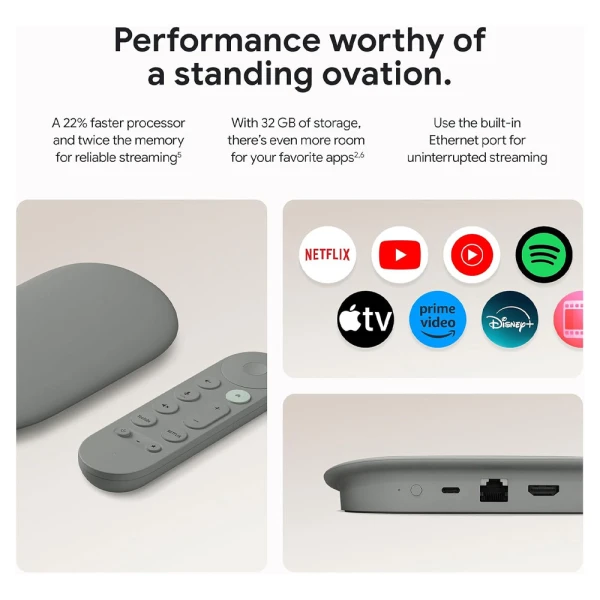 GOOGLE TV STREAMER 4K W/REMOTE | GRS6B - Image 