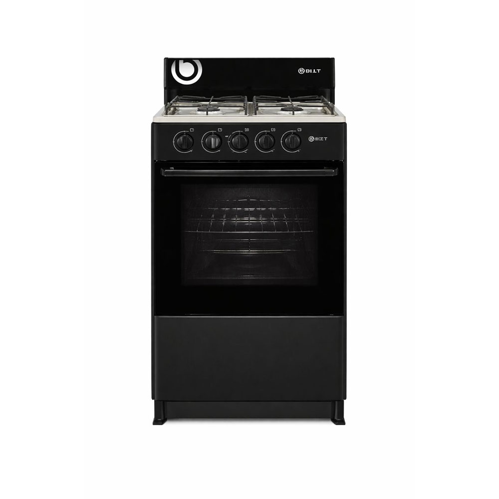 4 Burners gas range black