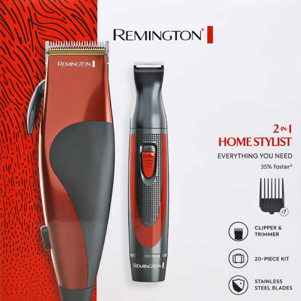 REMINGTON 20PCS 2-IN-1 HAIR CLIPPER | HC2103 - Image 
