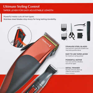 REMINGTON 20PCS 2-IN-1 HAIR CLIPPER | HC2103 - Image 