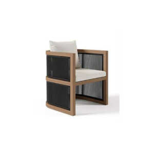 SOLEA OUTDOOR DINNER SET 7 PIECES, 6 CHAIRS AND 1 TABLE | KM2368 - Image 