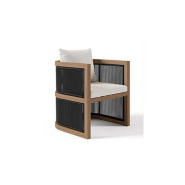 SOLEA OUTDOOR DINNER SET 7 PIECES, 6 CHAIRS AND 1 TABLE | KM2368 - Image 