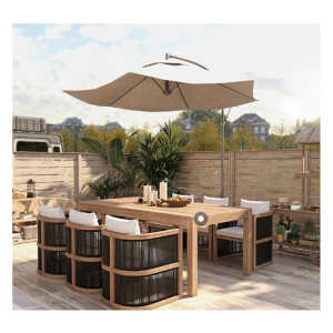 SOLEA OUTDOOR DINNER SET 7 PIECES, 6 CHAIRS AND 1 TABLE | KM2368 - Image 